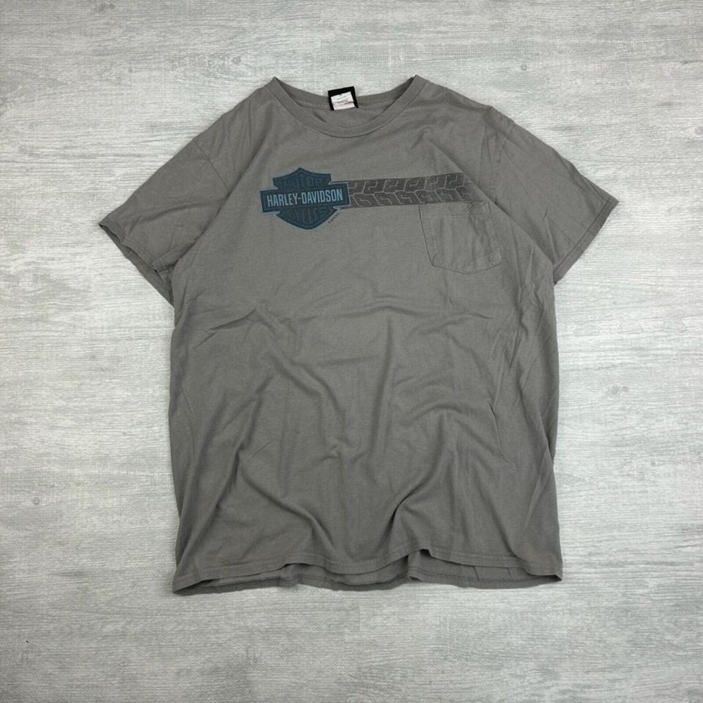 Vintage Harley Davidson Shirt Adult XL Gray Sturgis Motorcycle Bald Eagle‎